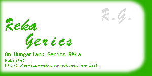 reka gerics business card