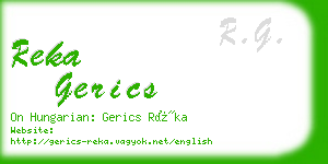 reka gerics business card